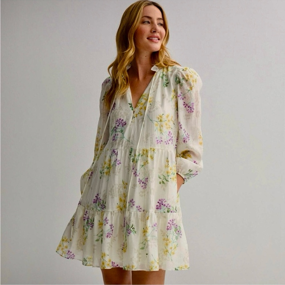 Taylor White Floral Dress